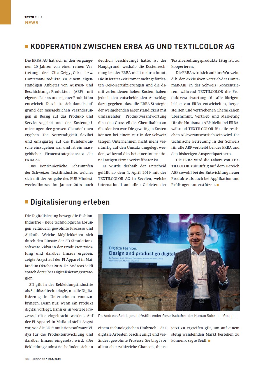 TEXTILplus News TC ERBA